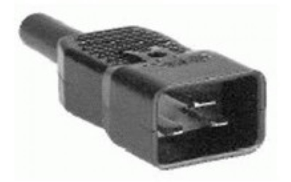 Mercodan - Strømkabel - Iec 60320 C20 Til Power Iec 60320 C13 - Ac 250 V - Sort