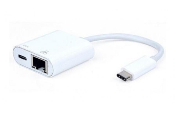 Mercodan 866070, Usb 3.2 Gen 1 (3.1 Gen 1) Type-C, Weiß, Rj-45, Usb 3.2 Gen 1 (3.1 Gen 1) Type-C, 0,2 M