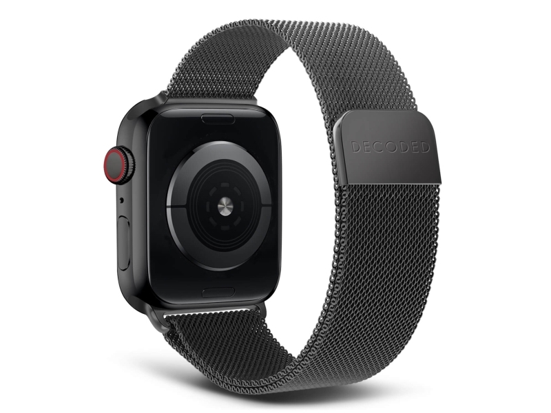 Decoded Traction Strap, Rem, Smartwatch, Sort, Apple, Apple Watch 38Mm / 40Mm / 41Mm / 42Mm, Rustfrit Stål