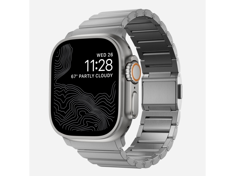 Nomad Titanium Band, Band, SmartWatch, Naturlig, Apple, Ultra / 46mm, Titanium