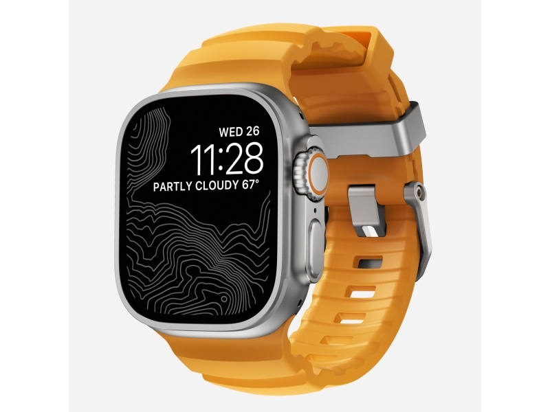 Nomad Rocky Point Band, Band, Smartwatch, Natürlich, Apple, Ultra / 46Mm, Leder, Titanium