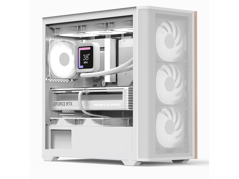 Aerocool D502a, Midi Tower, Pc, Hvid, Atx, Micro Atx, Mini-Itx, Acrylonitrilbutadienstyren, Spcc, Spil