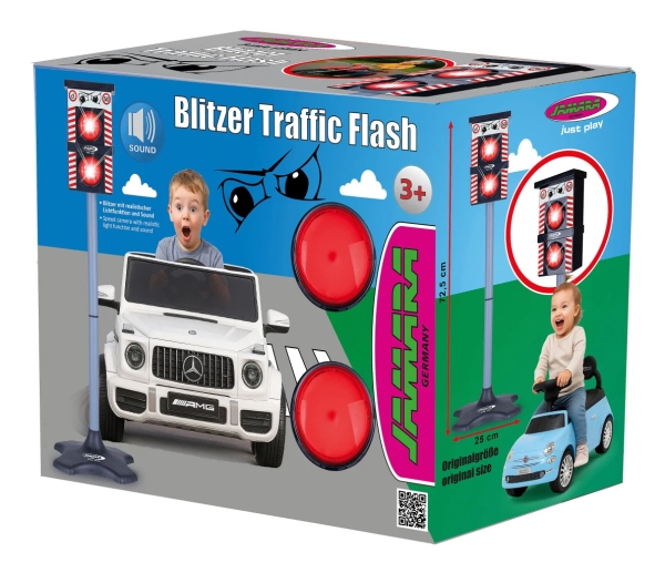 Jamara Speed Camera Traffic Flash, Toy Traffic Light, 3 Yr(S), Sounding, Black, Red
