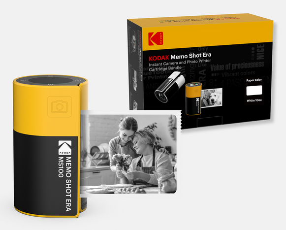 Kodak Memo Shot Era 2In1 Kamera Bluetooth Fotoetikettendrucker / M100 / Gelb