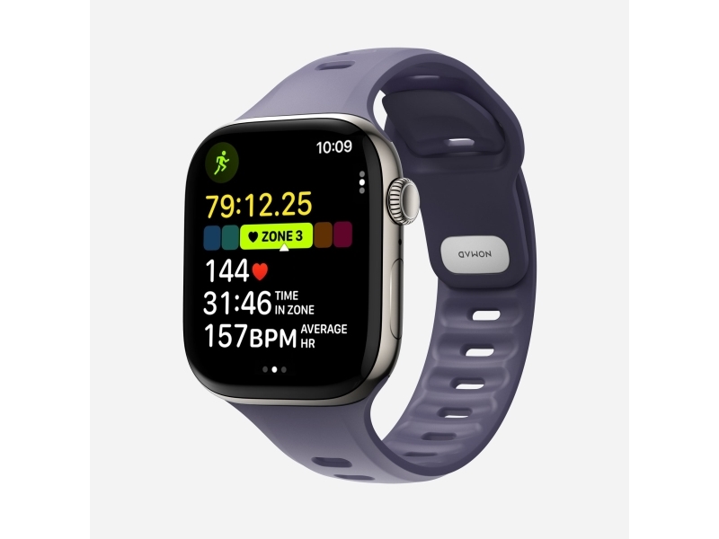 Nomad Tempo Band, Band, Smartwatch, Purple, Apple, 45Mm / 46Mm, Rubber
