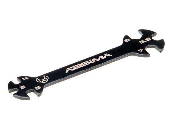 Absima 3000075, Gabelschlüssel, Aluminium, Schwarz