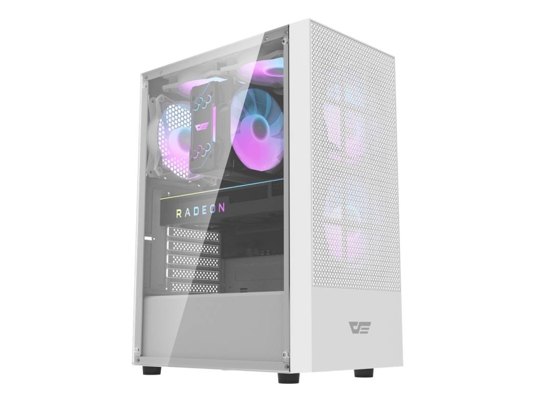 Darkflash A290, Tower, Pc, Weiß, Atx, Itx, Mini-Atx, Spcc, Gehärtetes Glas, 16 Cm