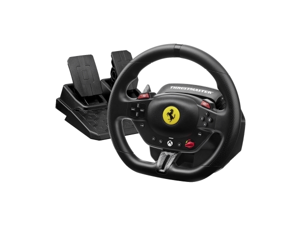 Thrustmaster T98 Ferrari 296 GTS, Ratt + Pedaler, PC, Xbox One, Xbox Series S, Xbox Series X, Riktningsknappar, Handbromsknapp, Menyknapp, Dela-knapp, View button, Analog / Digital, 240°, Kabel | Spel - Joystick och spelkontroller - Ratt & pedaler | GameStuff