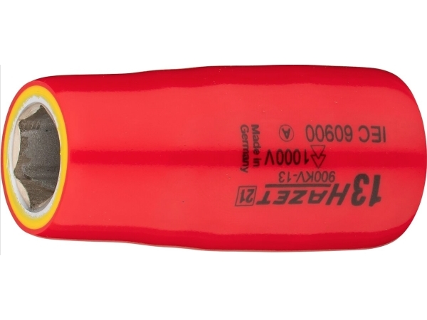 Hazet 900Kv-13, Ratschenschlüssel, 1 Stück(E), Rot, Gelb, Klasse I, 5,4 Cm, 1/2"