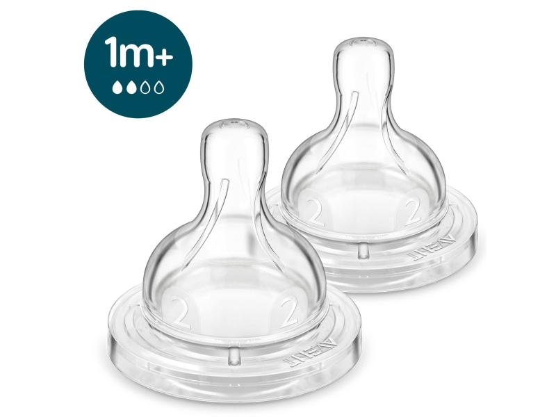 Philips AVENT SCY762/02, Rund, Langsom flow, Anti-kolikventil, 2 stk