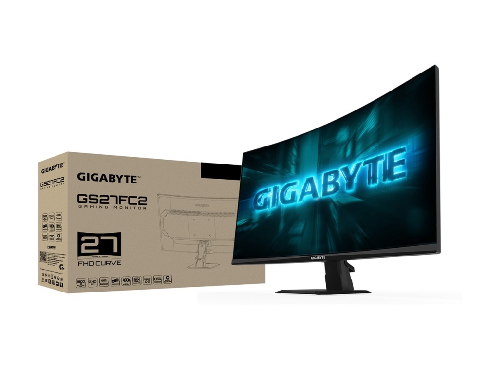 Gigabyte Gs27fc2, 68,6 Cm (27"), 1920 X 1080 Pixel, Fuld Hd, Led, 1 Ms, Sortieren