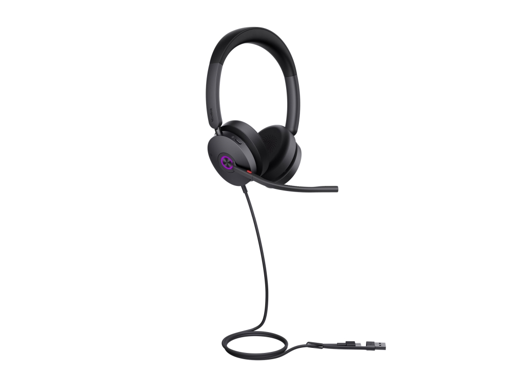 Yealink UH48 Dual UC USB-C/A Headset, Opkald/Musik, 169 g, Headset, Sort (UH48 DUAL UC USB-C/A)