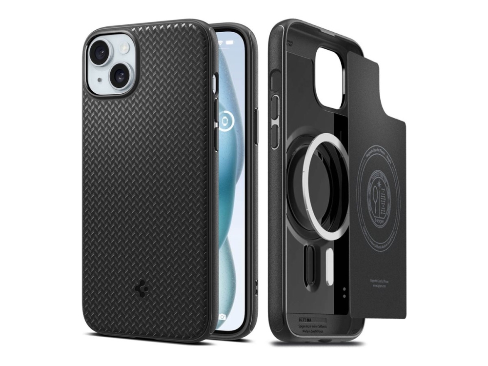 Spigen Spigen Mag Armor Iphone 15 6.1" Magsafe Schwarz/Matt Schwarz Acs06815