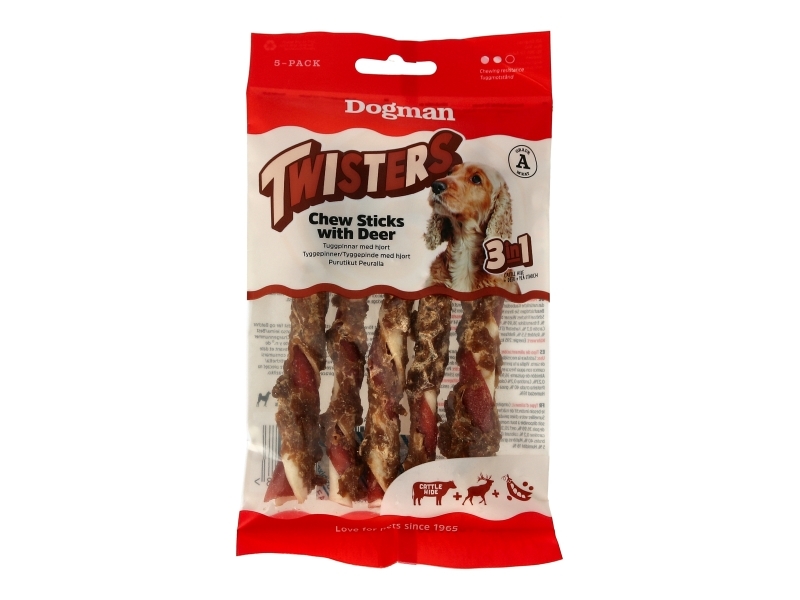 Dogman Tyggepinde Med Hjort 3In1 5P