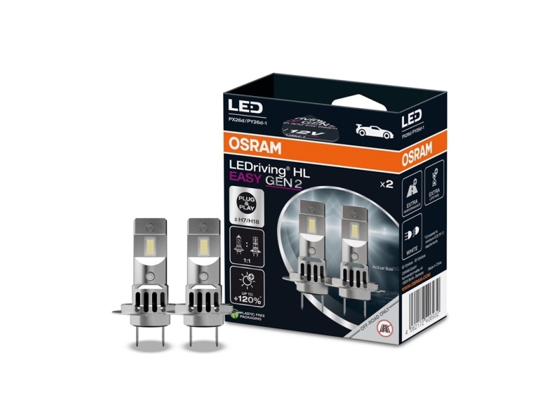 OSRAM LEDriving HL Easy Gen2 H7 - 12 V 16 W (2 stk.)
