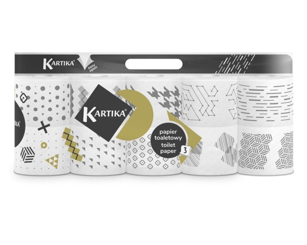 Toilet Paper Kartika Black 200Lap,10Vnt, 3Sl