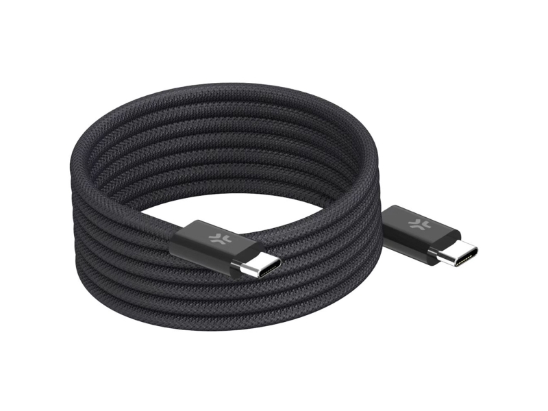 Usb-C Kabel 60W Magnetisch Geflochten 2M Schwarz