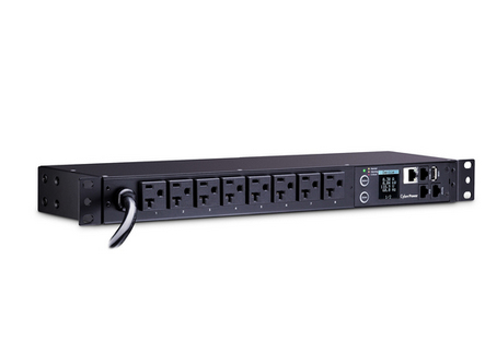 Cyberpower Pdu31406, Administreret, Overvåget, 1U, Enfaset, Horisontal/Vertikal, Stål, Sort