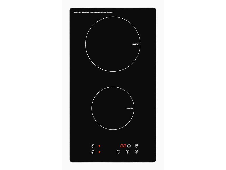 Exquisit EKI 300-2, musta, Kiinteä, 29 cm, Keittoalueinduktioliesi, Keraaminen lasi, 2 alue(tta)