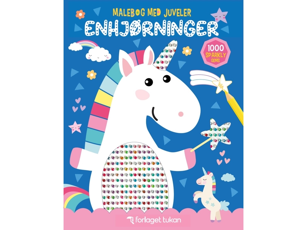 Malebog med juveler: Enhjørninger