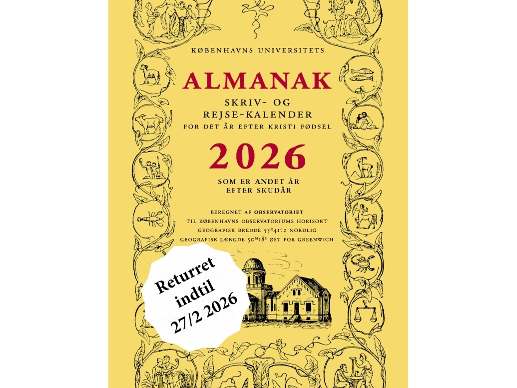 Københavns Universitets Almanak-Skriv og rejsekalender 2026 | Københavns Universitet