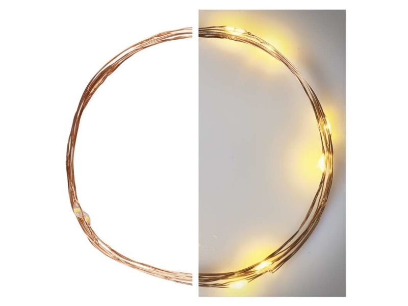 Emos D3AW07, Girlang, Metall, Koppar, Varmvitt, IP20, 1,28 W | Lätta kedjor | GameStuff