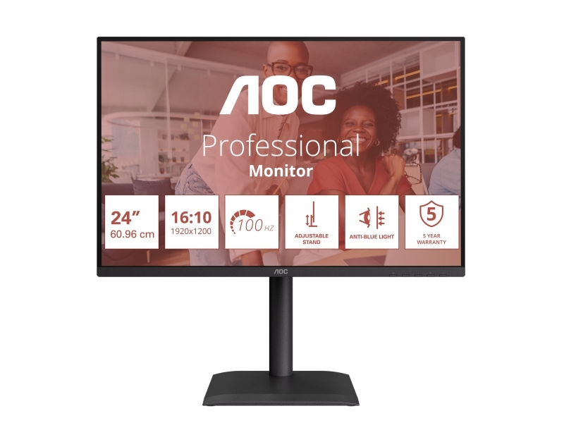 Aoc E4 X24e4u, 61 Cm (24"), 1920 X 1200 Pixels, Full Hd, Led, 4 Ms, Black