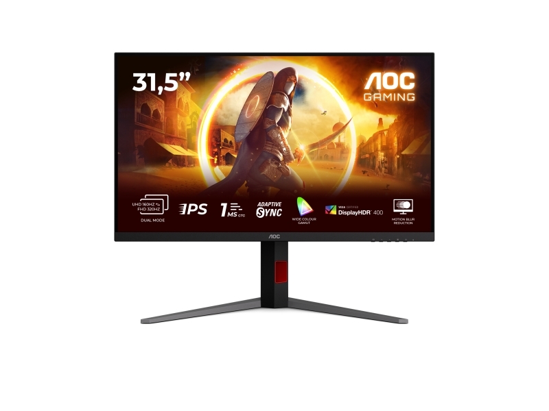 AOC G4 U32G4U, 80 cm (31.5), 3840 x 2160 pixlar, 4K Ultra HD, 1 ms, Svart, Röd | Spel - Bildskärmar & tillbehör - Bildskärmar | GameStuff