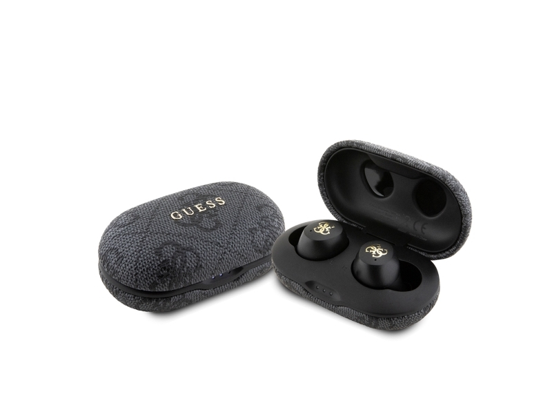 Guess 4G Metal Logo - Tws Enc Bluetooth-Hovedtelefoner + Opladningsetui (Sort)