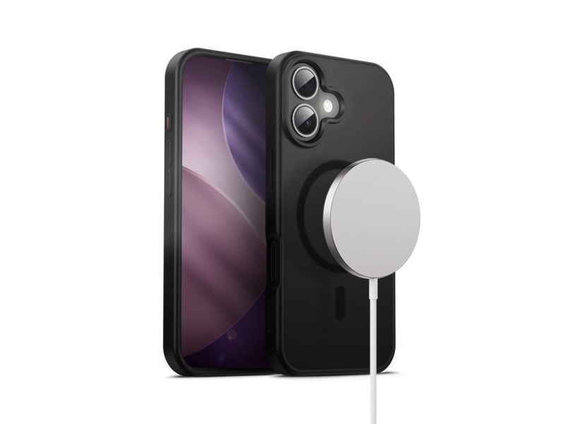 Crong Hybrid Frost Mag Cover, Cover, Apple, Iphone 17, 16 Cm (6.3"), Sort, Gennemsigtig