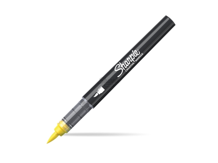 Sharpie 2218065, 1 Stück(E), Gelb, Pinselspitze, Schwarz, Acrylbasierte Tinte