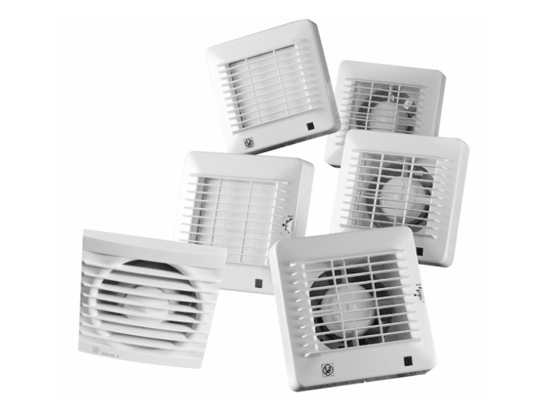 THERMEX Fan EDM 100 T Scandic med fast timer (8 min.). Luftflöde 95 m³/h, mått 155x155/ø98 mm. | N - A | GameStuff