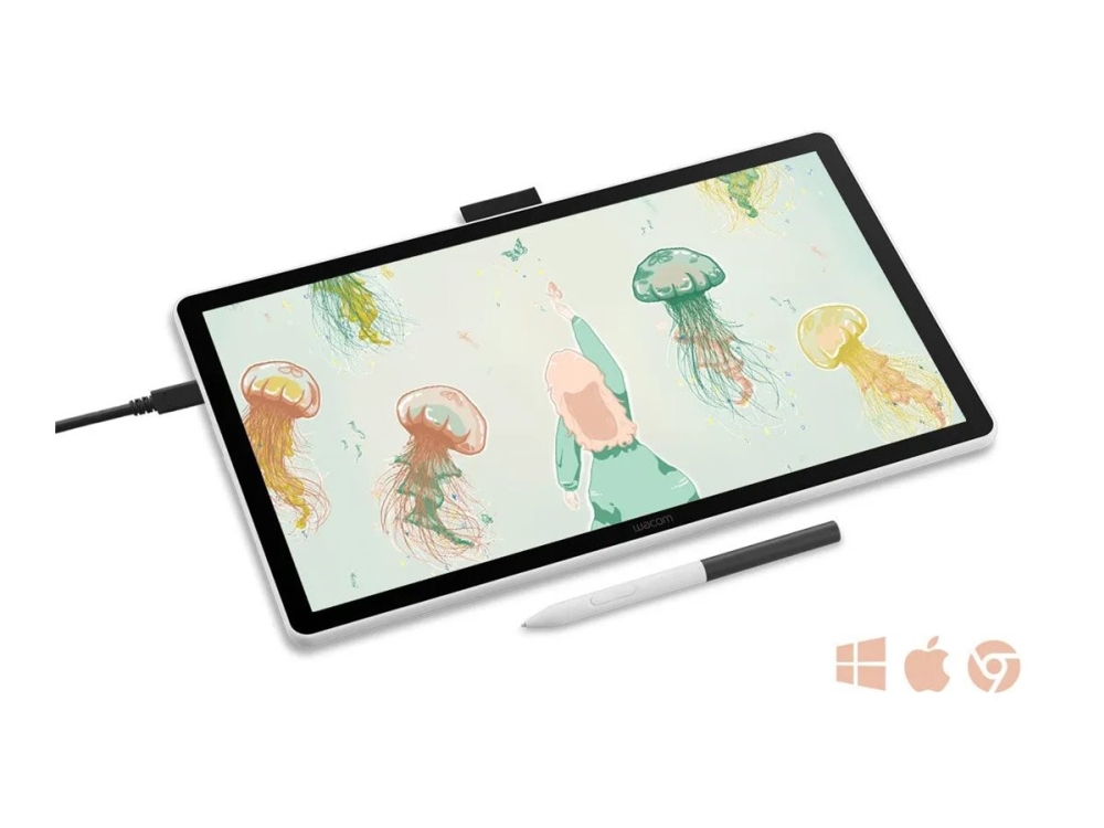 Wacom One 14 - Digitaliserare med LCD-bildskärm - 30.9 x 17.4 cm - elektromagnetisk - kabelansluten - USB-C | Datortillbehör - Möss & Tangentbord - Ritbord | GameStuff