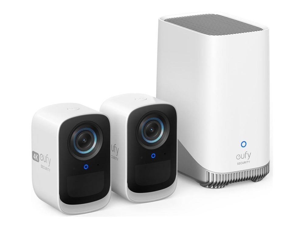 Eufy Eufycam S330 (Eufycam 3C) - 2 Camera Kit - Netzwerk-Überwachungskamera - Außenbereich, Innenbereich - Staubgeschützt/Wetterfest - Farbe (Tag&Nac
