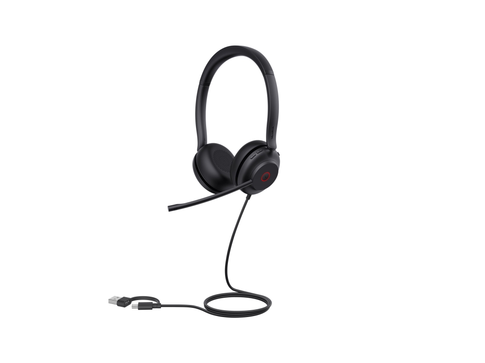 Yealink Uh35 Dual Uc Usb-C/A Headset, Kabelgebunden, 20 - 20000 Hz, Anrufe/Musik, 139,5 G, Kopfhörer, Schwarz