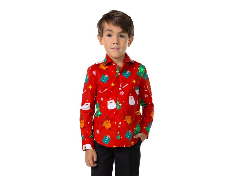 Rotes Weihnachtshemd Für Jungen