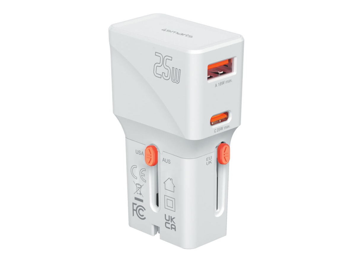 4smarts 541646 oplader til mobil enhed Universel Orange, Hvid Vekselstrøm Hurtig opladning Indendørs