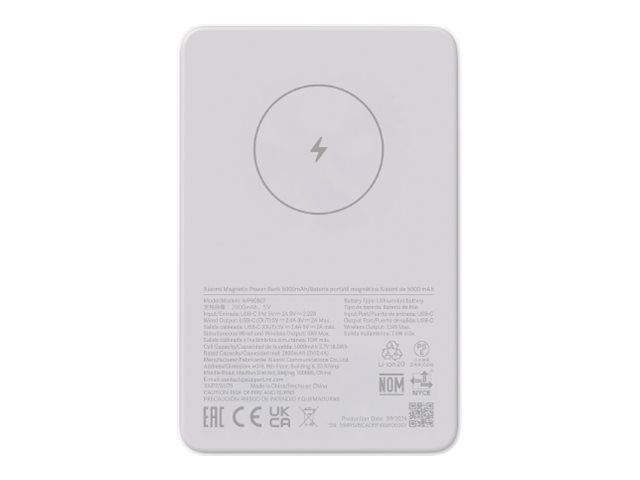 Xiaomi Magnetic Power Bank Gl | 5000 Mah | Baltas
