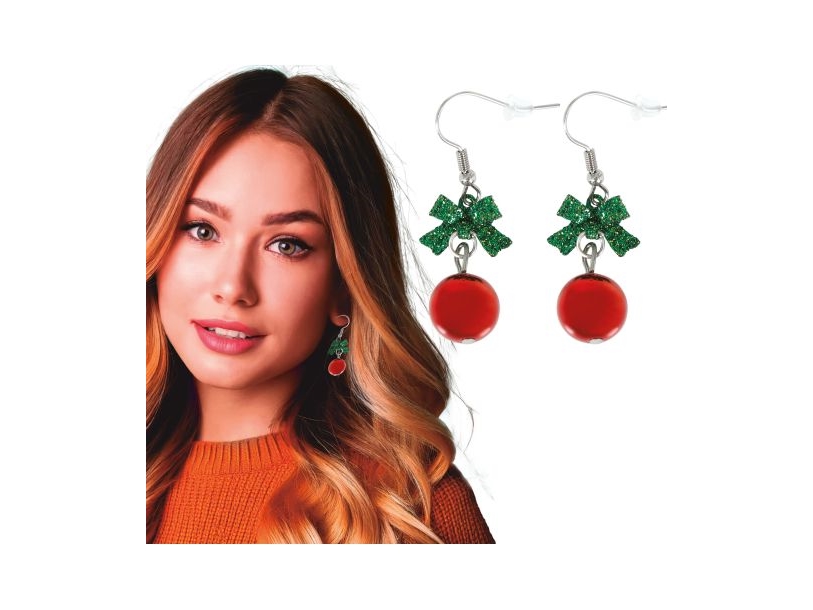 Weihnachtskugel-Ohrringe