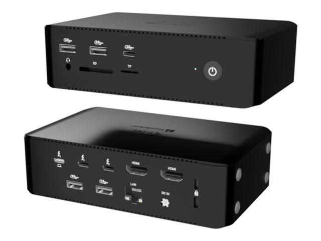 I-Tec Thunderbolt5 Quattro Display Docking Station, 5X Usb, 2.5 Glan + Power Delivery 140W, Wired, Thunderbolt 5, 140 W, 3.5 Mm, 10,100,1000,2500 Mbi