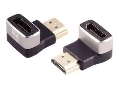 Microconnect - Hdmi Adapter - Hdmi Hun Til Hdmi Han Nedvinklet - Sort - 8K60 Hz Unterstützung, 4K120 Hz Unterstützung