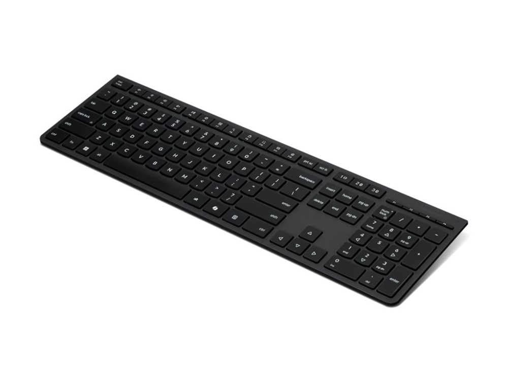 Lenovo Professional - Tangentbord - uppladdningsbar - full size - trådlös - 2.4 GHz, Bluetooth - QWERTY - norsk - grå - brun låda | Datorer & Surfplattor - Datorer - tillbehör - Tangentbord | GameStuff