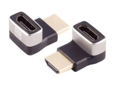 Microconnect - Hdmi Adapter - Hdmi Hun Til Hdmi Han Opvinklet - Sort - 8K60 Hz Unterstützung, 4K120 Hz Unterstützung