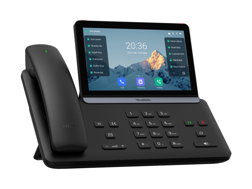 Yealink SIP-T88W Pro - VoIP-telefon med nummerpresentation/samtal väntar - IEEE 802.11a/b/g/n/ac/ax (Wi-Fi) / Bluetooth 5.0 - 10-riktad samtalsförmåg - SIP, SIP v2, ICE | Tele & GPS - Fast & IP telefoner - IP telefoner | GameStuff