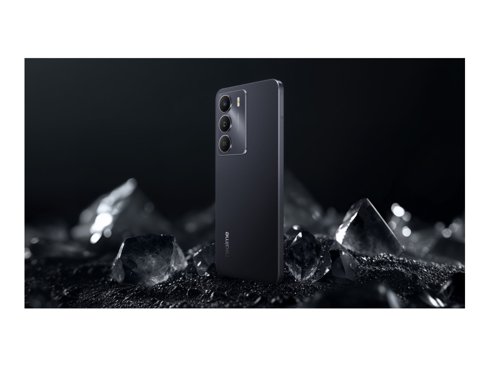 Realme 14X – 5G smartphone – dual-SIM – RAM 6 GB / Intern hukommelse 128 GB – microSD slot – 6.67 – 1604 x 720 pixels (120 Hz) – rear camera 50 MP – front camera – carbon-sort