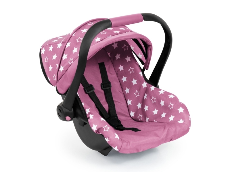 Bayer Design Deluxe Dukkeautostol med solskygge, pink