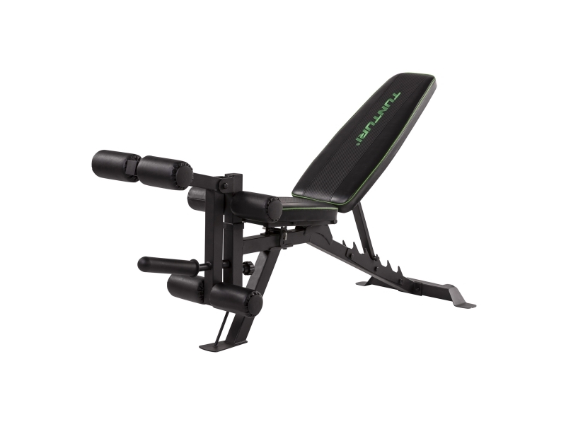 Tunturi UB60, Justerbar vægttræningsbænk, 150 kg, Hamstrings, Quadriceps, Flad 6 nedgang, Sort, 600 mm