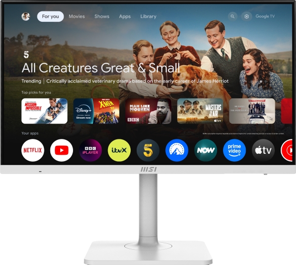 Monitor Msi Modern Md272upsw / 27" / 4K Uhd / Ips / 60Hz / 4Ms (Gtg) / Kvm / Weiß - Verstellbarer Standfuß - Pd 65W