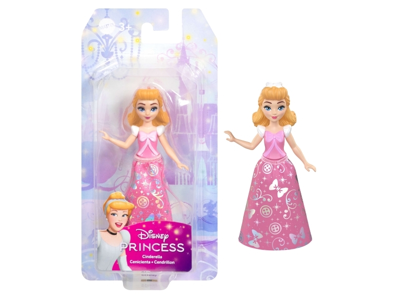 Disney Princess Cinderella Core Small Doll, Minidukke, Hunstik, 3 År, Dreng/Pige, 95,4 mm, 50 g