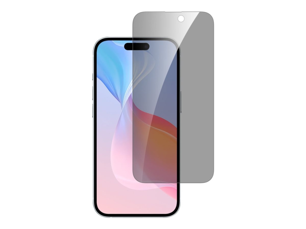 4Smarts Second Glass - Skærmbeskytter For Mobiltelefon - Med Monteringsramme - Glas - Med Fortrolighedsfilter - 2-Vejs - Gennemsigtig - For Apple Iph